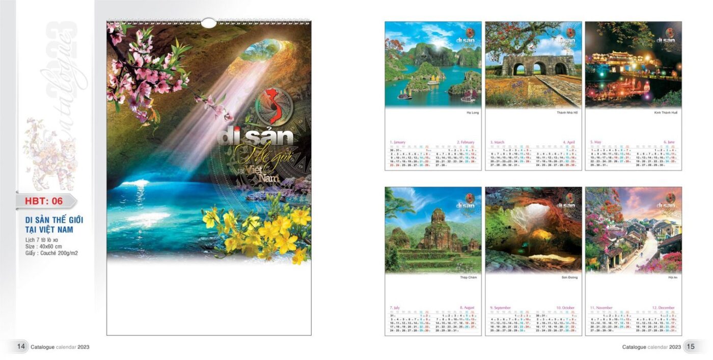 in lịch độc quyền theo yêu cầu