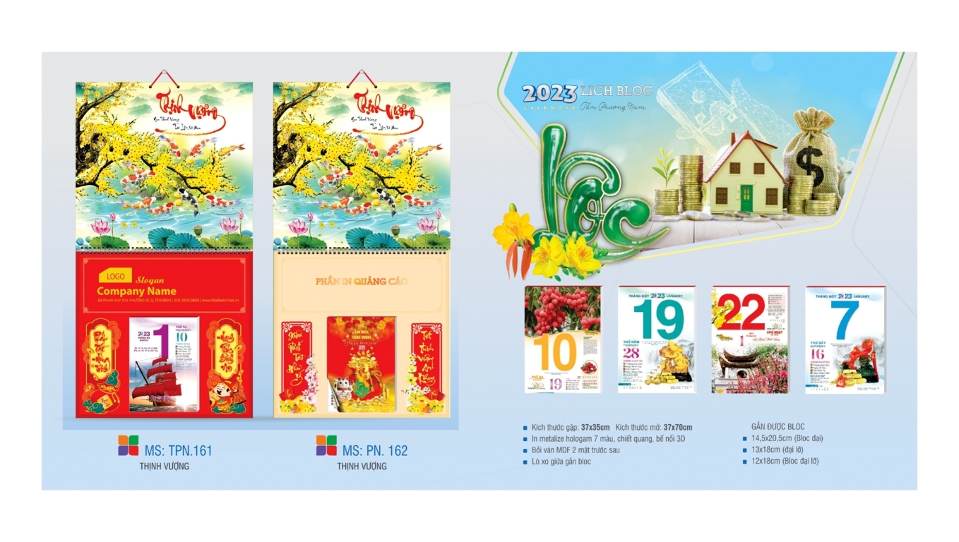 in lịch độc quyền hcm